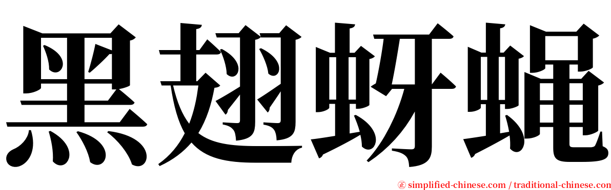 黑翅蚜蝇 serif font