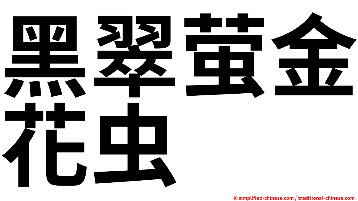 黑翠萤金花虫