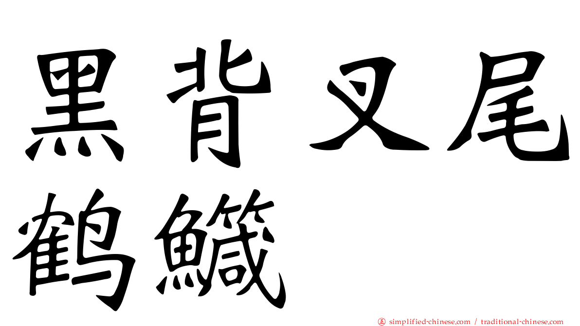 黑背叉尾鹤鱵