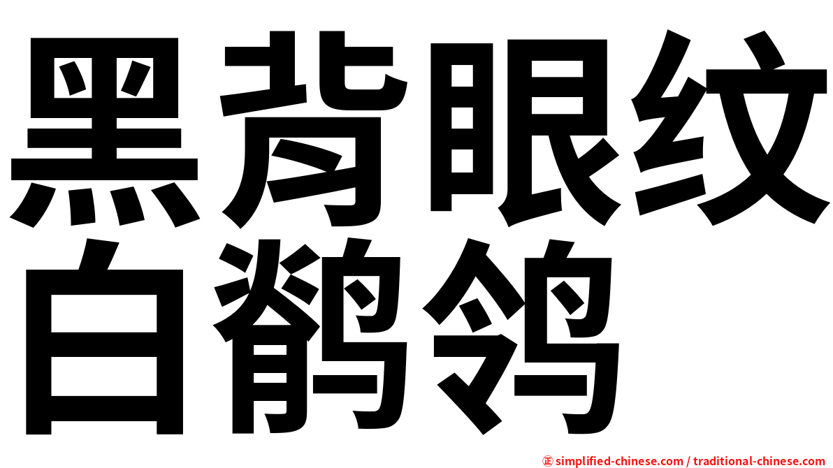 黑背眼纹白鹡鸰