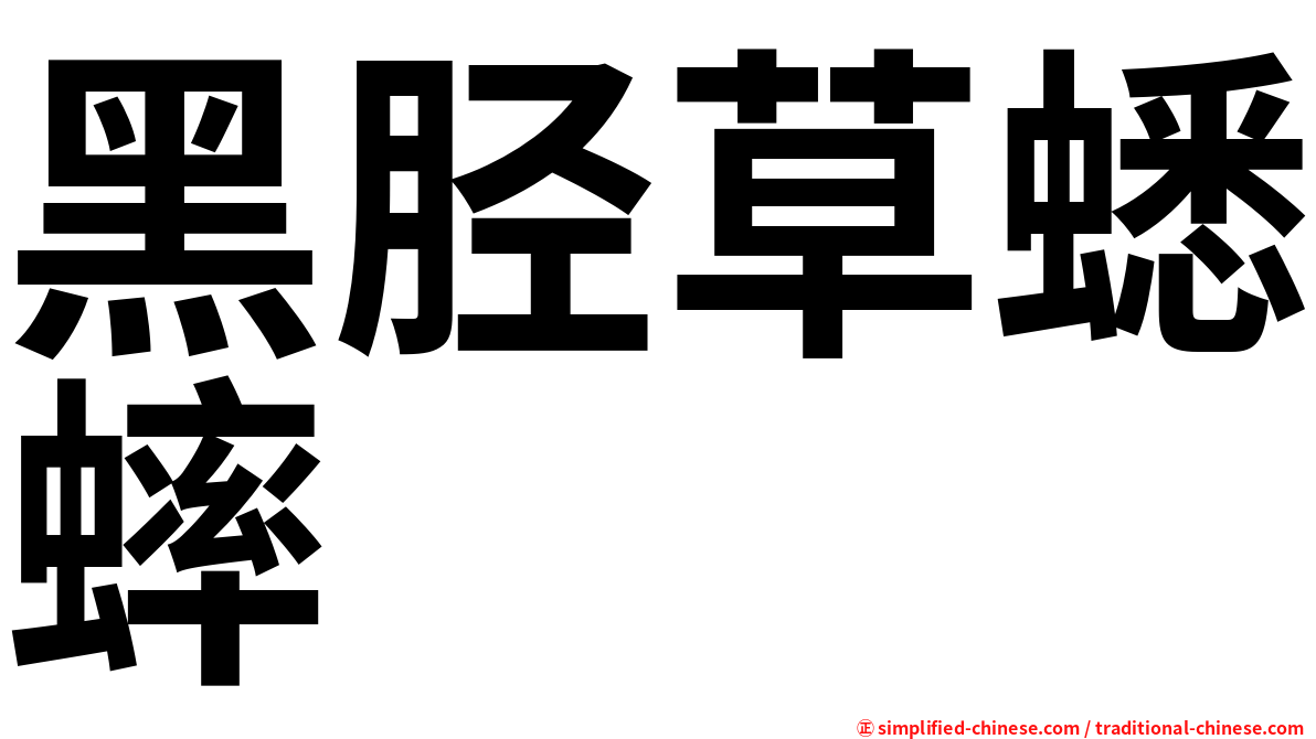 黑胫草蟋蟀