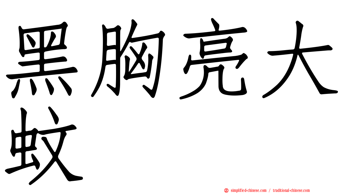 黑胸亮大蚊