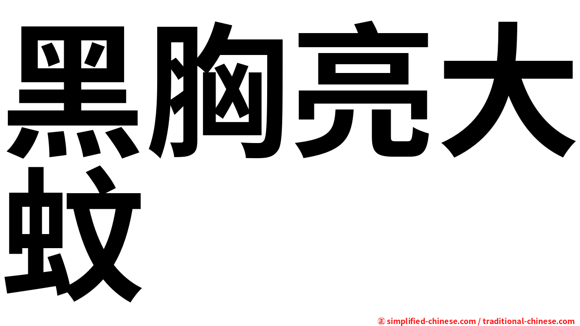 黑胸亮大蚊