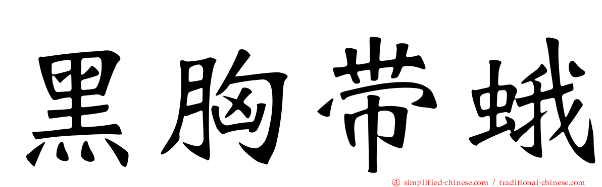 黑胸带蛾