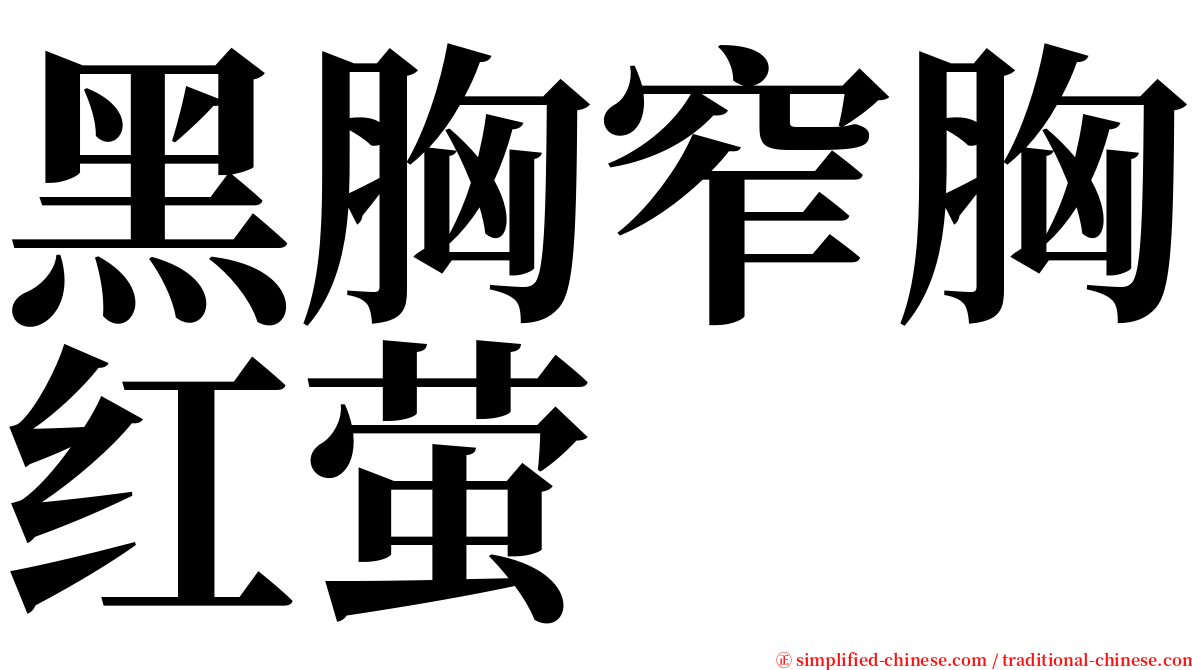 黑胸窄胸红萤 serif font