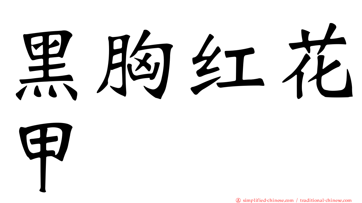 黑胸红花甲