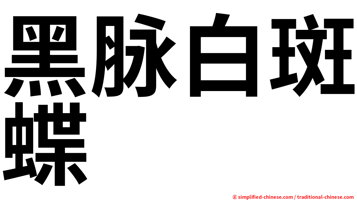 黑脉白斑蝶