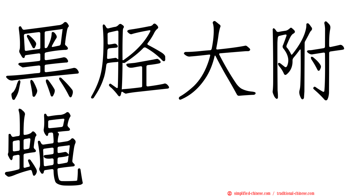 黑胫大附蝇