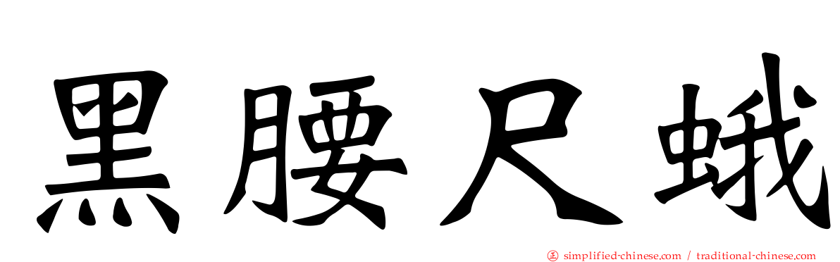 黑腰尺蛾