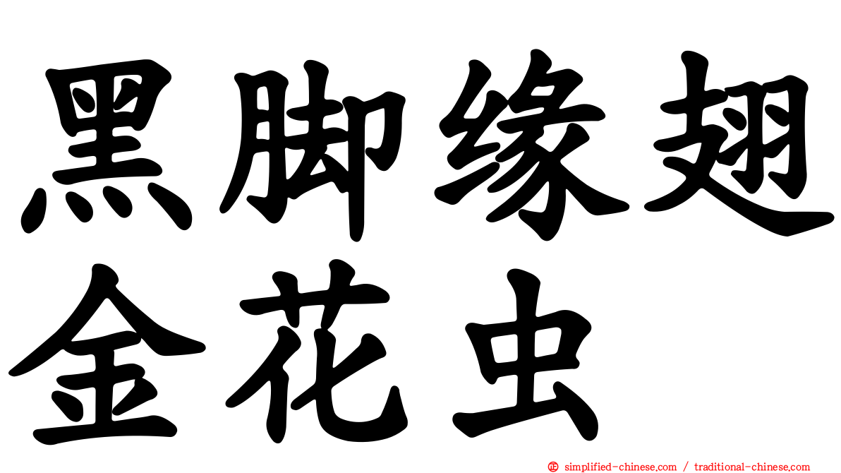 黑脚缘翅金花虫
