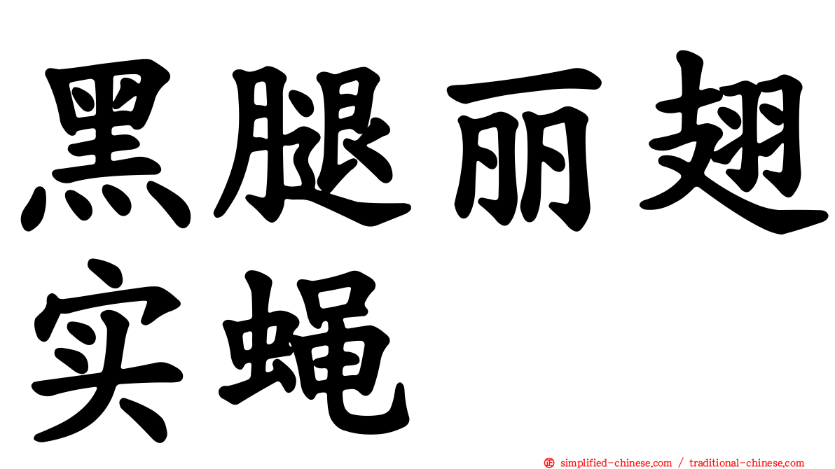 黑腿丽翅实蝇