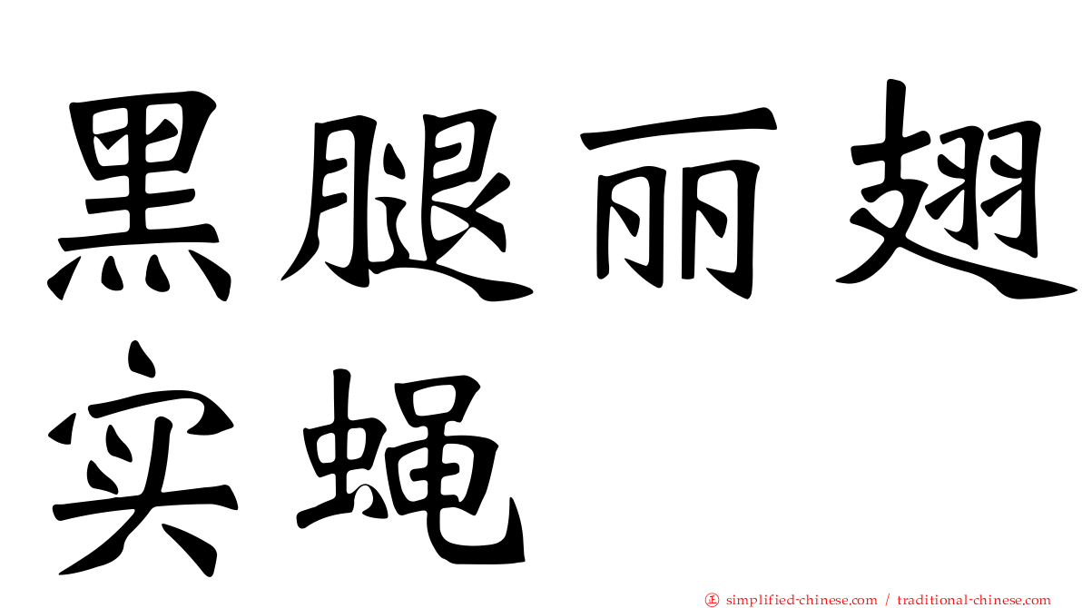 黑腿丽翅实蝇