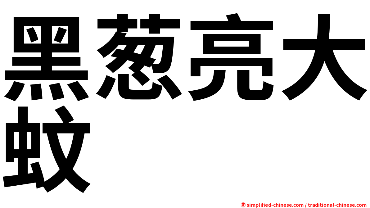 黑葱亮大蚊