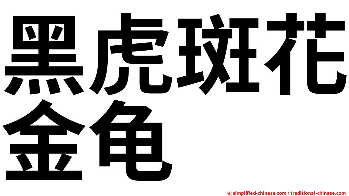 黑虎斑花金龟
