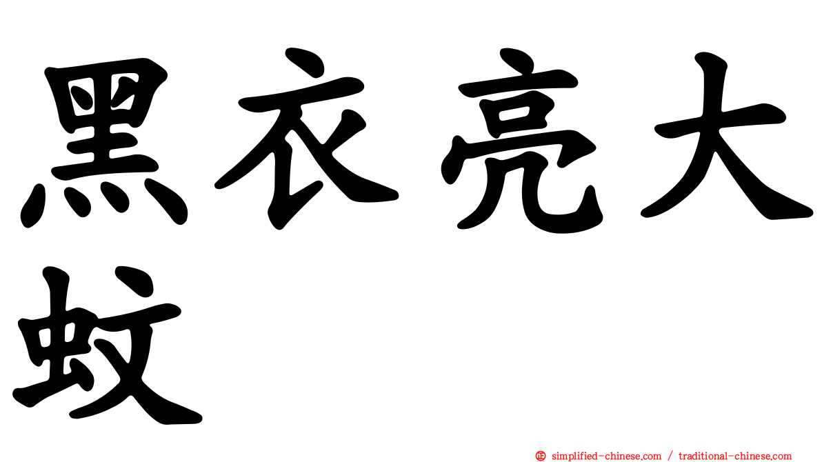 黑衣亮大蚊