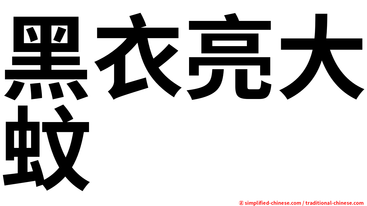 黑衣亮大蚊
