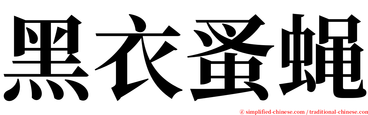 黑衣蚤蝇 serif font