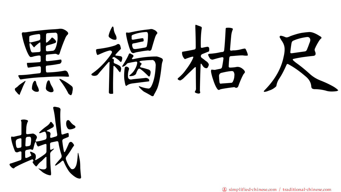 黑褐枯尺蛾