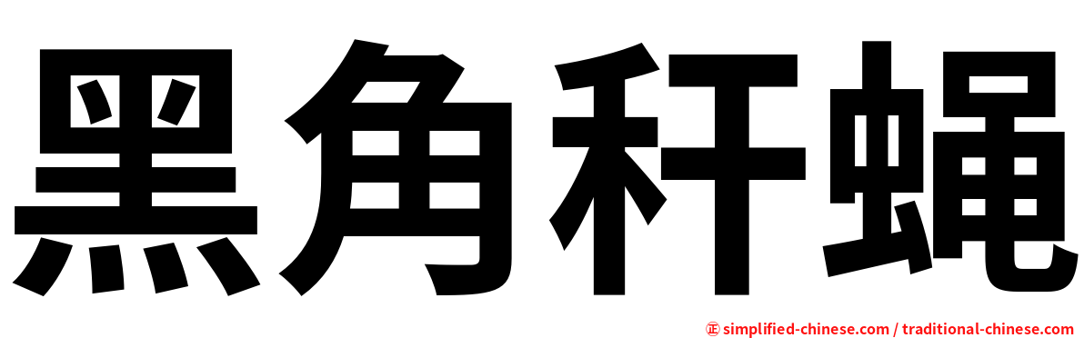 黑角秆蝇