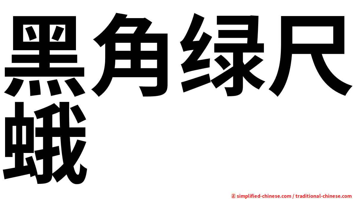 黑角绿尺蛾
