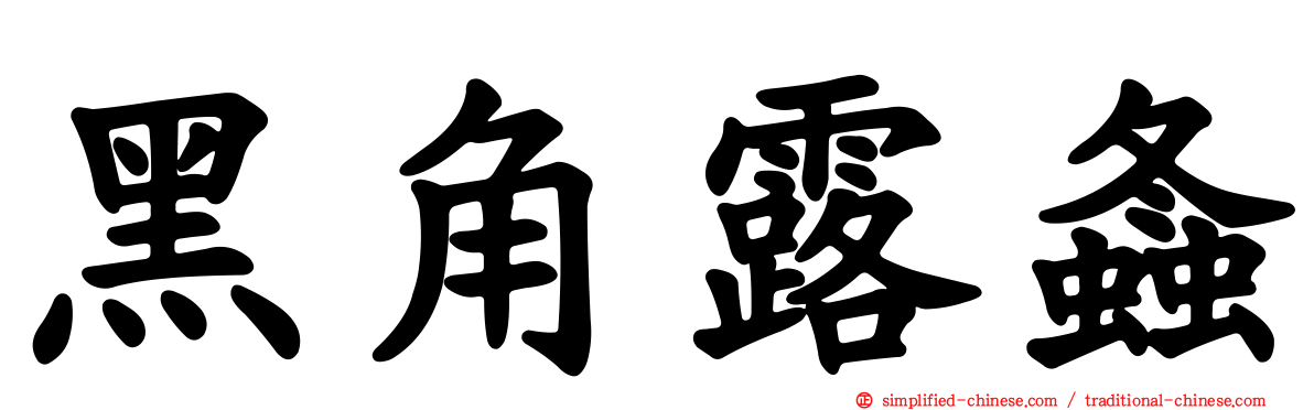 黑角露螽