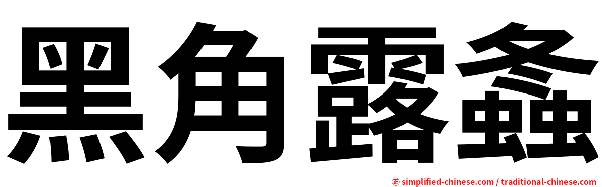 黑角露螽