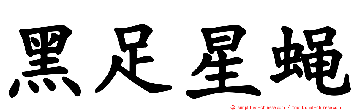 黑足星蝇