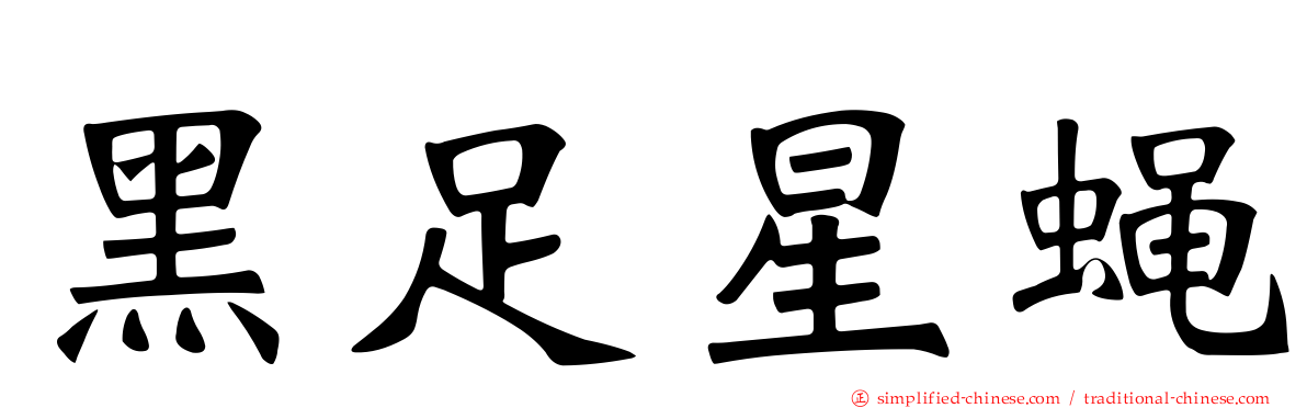 黑足星蝇
