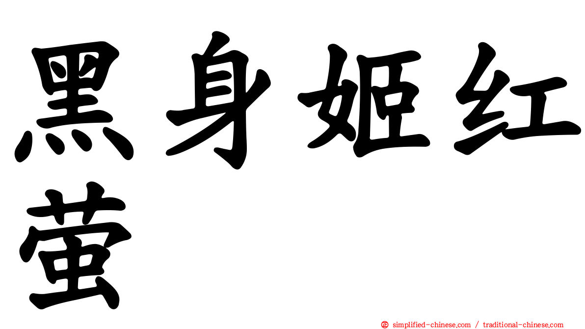 黑身姬红萤