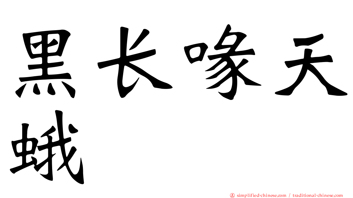 黑长喙天蛾