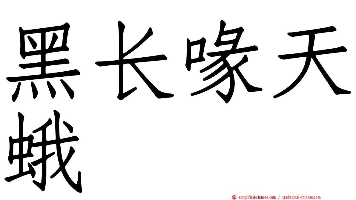 黑长喙天蛾