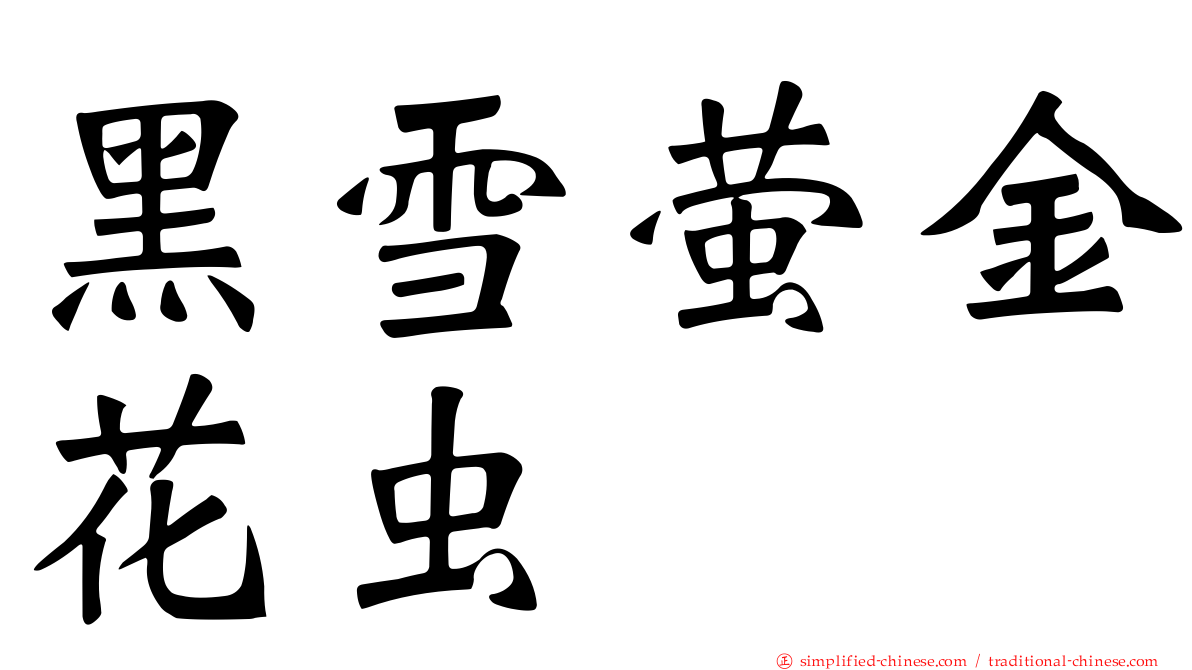 黑雪萤金花虫