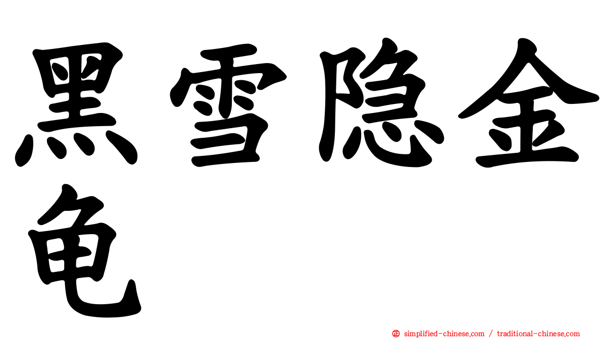黑雪隐金龟