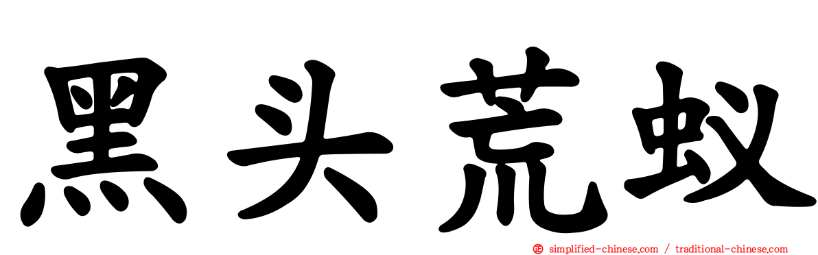 黑头荒蚁