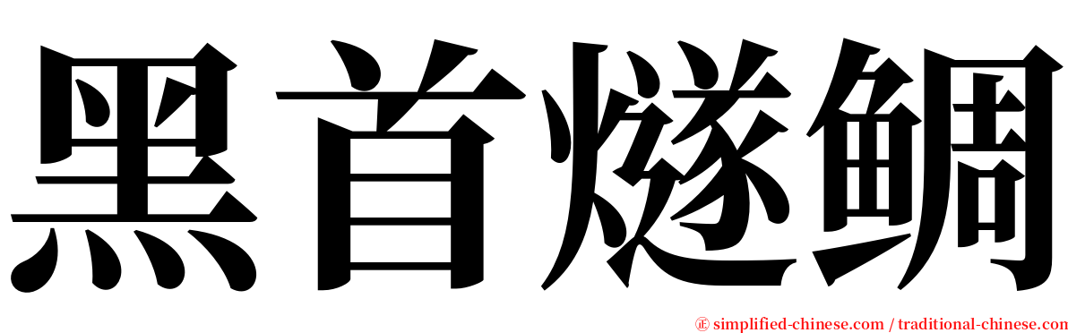 黑首燧鲷 serif font