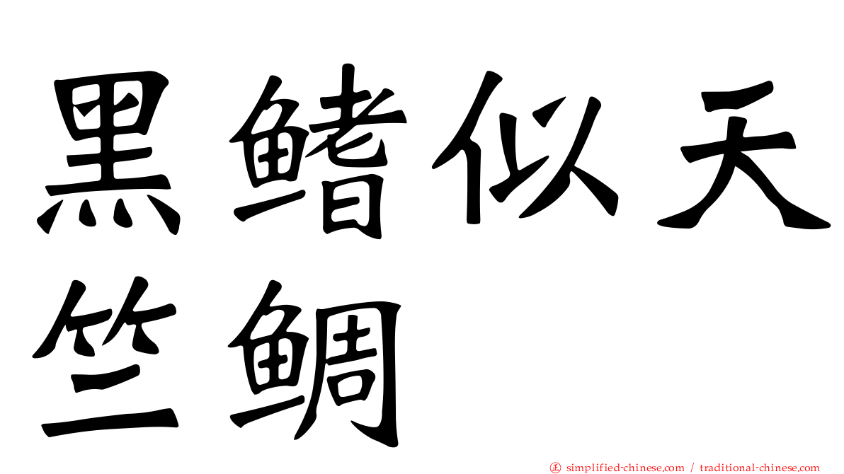 黑鳍似天竺鲷
