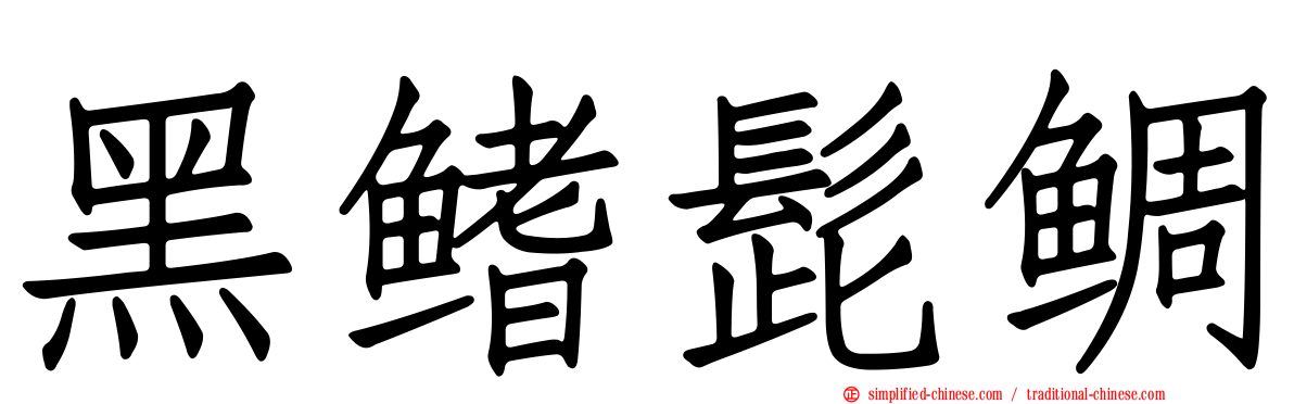 黑鳍髭鲷