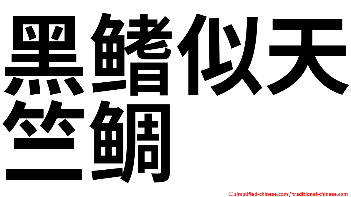 黑鳍似天竺鲷