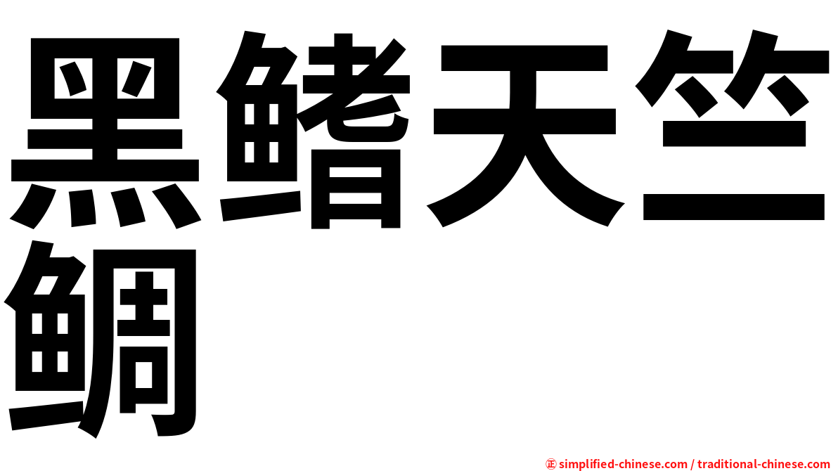 黑鳍天竺鲷