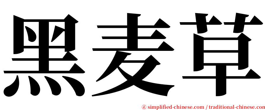 黑麦草 serif font