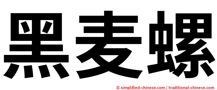 黑麦螺