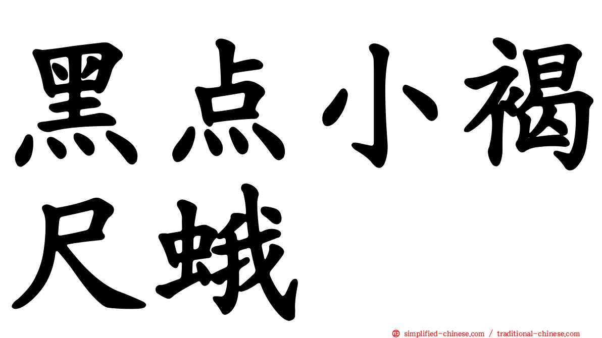 黑点小褐尺蛾