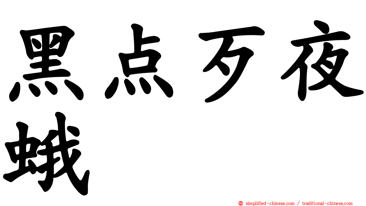 黑点歹夜蛾