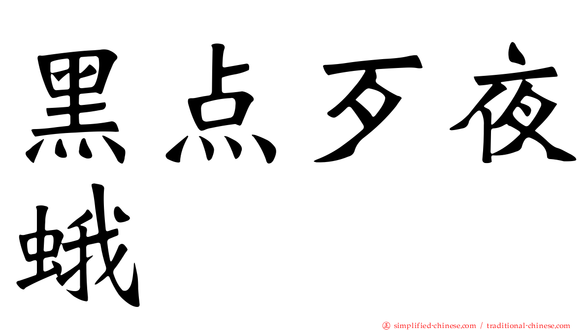 黑点歹夜蛾