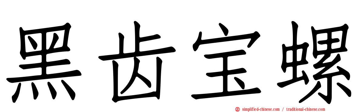 黑齿宝螺