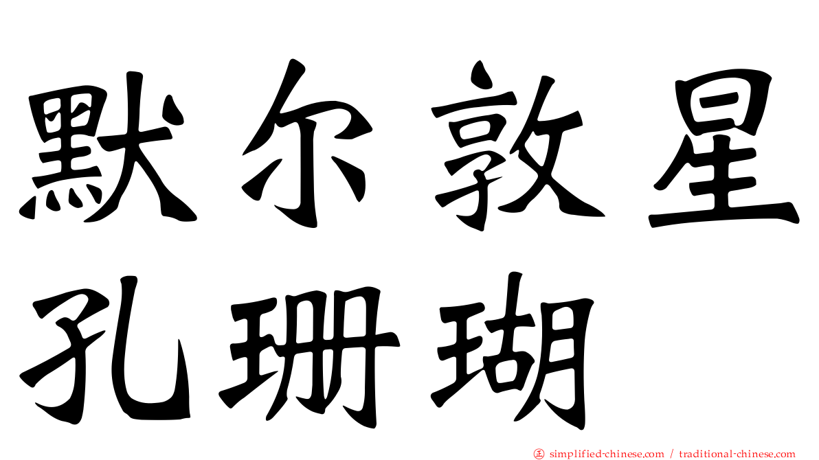 默尔敦星孔珊瑚