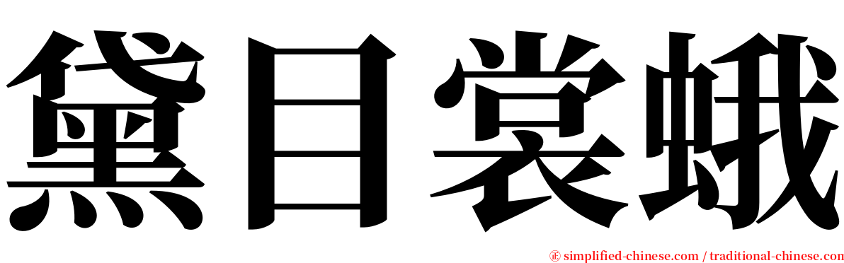 黛目裳蛾 serif font