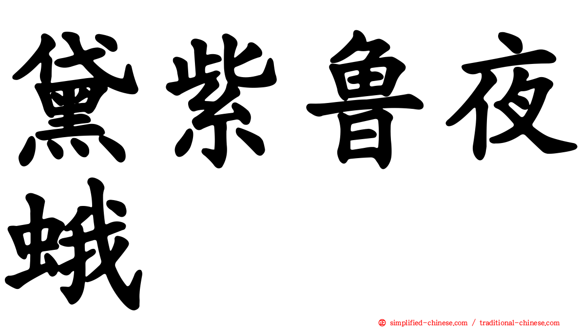 黛紫鲁夜蛾