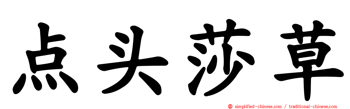 点头莎草