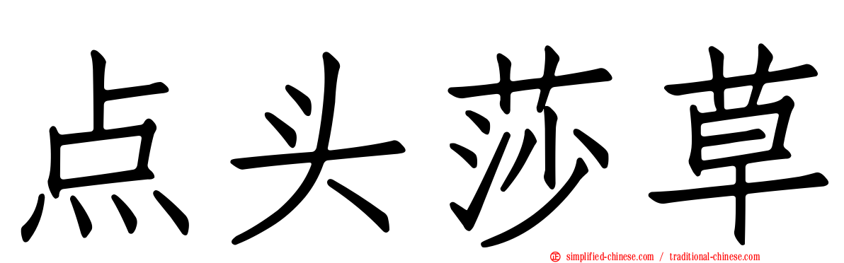 点头莎草
